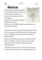 Vista previa - Hojas de trabajo - Griechische Sagen - Ikarus (Leseverständnis mit Fragen zum Text) - página 3