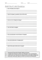 Vorschau - Arbeitsblätter - AB mit Fragen zum Thema "Shanghai" + Lösungsblatt + Infografik - Deckblatt