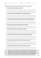 Vorschau - Arbeitsblätter - AB mit Fragen zum Thema "Sieben Weltwunder" + Lösungsblatt + Infografik - Deckblatt