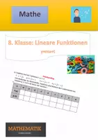 Vorschau - Stundenentwürfe - 3. Lineare Funktionen mit y =mx+t - Deckblatt