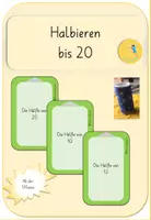 Vorschau - Spiele - Halbieren bis 20 Lernkarten für die Zauberröhre - Deckblatt