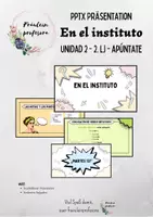 Vorschau - Präsentationen/Tafelbilder - Apúntate 2 – Unidad 2 – En el instituto - Präsentation - Deckblatt