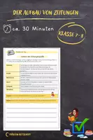 Vorschau - Stundenentwürfe - Sich in Zeitungen orientieren - Der Aufbau - Deckblatt