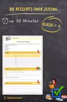 Vorschau - Stundenentwürfe - Sich in Zeitungen orientieren - Die Ressorts - Deckblatt