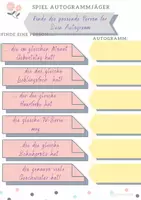 Vorschau - Arbeitsblätter - Spiel (nicht nur zum Kennenlernen) Autogrammjäger Variationen mit Anleitung + Einsatzmöglichkeiten - Seite 2