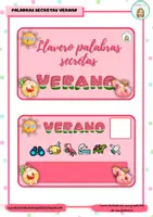 Vista previa - Juegos / Gamificación - LLAVERO PALABRAS SECRETAS VERANO - página 1