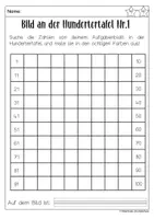 Vorschau - Arbeitsblätter - Hundertertafel Pixelbilder Zahlen malen - Seite 2