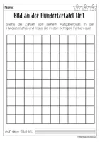 Vorschau - Arbeitsblätter - Hundertertafel Pixelbilder Zahlen malen - Seite 3