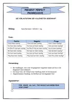 Vorschau - Merkblätter - Present Perfect Progressive - Merkblatt - Deckblatt