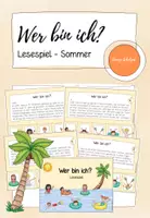 Vorschau - Arbeitsblätter - Lesespiel : Wer bin ich I Sommer - Deckblatt