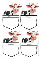Vorschau - Mal- und Bastelvorlagen - Namensschild Kuhklasse Schulanfang - Seite 3