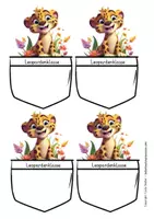 Vorschau - Mal- und Bastelvorlagen - Leopardenklasse Namensschild Schulanfang - Seite 3