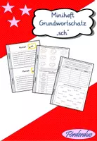 Vorschau - Arbeitsblätter - Miniheft Grundwortschatz "sch" - Deckblatt