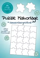 Vorschau - Mal- und Bastelvorlagen - Puzzle Malvorlage: Puzzle selbst bemalen und ausschneiden - Deckblatt