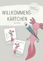 Vorschau - Bildkarten - Willkommenskarten für die Axolotlklasse (grau/beige) - Deckblatt