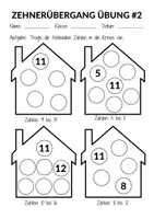 Vorschau - Arbeitsblätter - Haus 1. Klasse Mathematik Zehnerüberschreitung 3 Arbeitsblätter - Seite 2