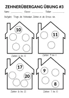 Vorschau - Arbeitsblätter - Haus 1. Klasse Mathematik Zehnerüberschreitung 3 Arbeitsblätter - Seite 3