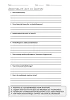 Vorschau - Arbeitsblätter - AB mit Fragen zum Thema "Slawen" + Lösungsblatt + Infografik - Deckblatt