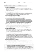 Vorschau - Arbeitsblätter - AB mit Fragen zum Thema "Solingen" + Lösungsblatt - Seite 1