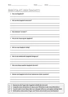 Vorschau - Arbeitsblätter - Lernplakate + AB mit Fragen zum Thema "Spaghetti" + Lösungsblatt + Infografik - Seite 1