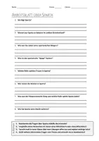 Vorschau - Arbeitsblätter - AB mit Fragen zum Thema "Sparta" + Lösungsblatt + Mindmap + Infografik - Deckblatt