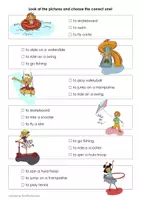 Vorschau - Arbeitsblätter - Summer Outdoor Activities, Vocabulary Worksheet - Deckblatt