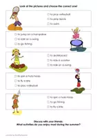 Vorschau - Arbeitsblätter - Summer Outdoor Activities, Vocabulary Worksheet - Seite 1