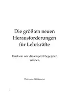 Vorschau - Lehrpläne/Lehrermaterial - Schulentwicklung: Die größten neuen Herausforderungen für Lehrkräfte - Seite 1