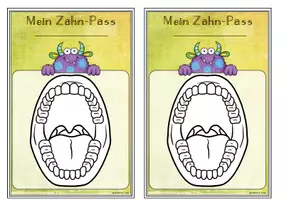 Vorschau - Mal- und Bastelvorlagen - Zahnpass Grundschule | Monsterklasse - Seite 3