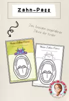 Vorschau - Mal- und Bastelvorlagen - Zahnpass Grundschule | Monsterklasse - Deckblatt