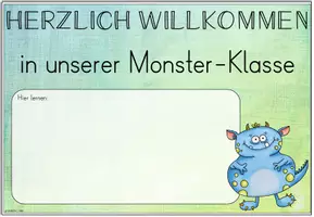 Vorschau - Bildkarten - Willkommensschild Monsterklasse | Classroom Management - Seite 3