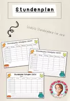 Vorschau - Mal- und Bastelvorlagen - Stundenplan Monsterklasse | Classroom Management - Deckblatt