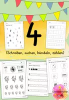 Vorschau - Stationenlernen - Zahlenheft, Ziffernschreibkurs, 4, Zahlenraum 10 - Deckblatt