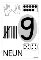 Vorschau - Arbeitsblätter - Die 9, Zahlenheft, Ziffernschreibkurs, Förderung, Freiarbeit, Ziffer, Zahl - Seite 2