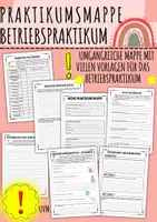 Vorschau - Unterrichtsreihen - Praktikumsmappe für Betriebspraktikum - Praktikumsbericht / Praktikum (Klasse 8 / 9) - Deckblatt