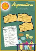 Vorschau - Fördermaterial/Inklusion - Argumentation / Erörterung - linear - Formulierungshilfen - Deckblatt