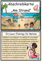 Vorschau - Fördermaterial/Inklusion - Abschreibkartei / Abschreibtexte "Am Strand" Sommer - DaZ / DaF / Deutsch - Seite 1
