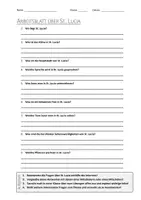 Vorschau - Arbeitsblätter - AB mit Fragen zum Thema "St. Lucia" + Lösungsblatt + Infografik - Deckblatt