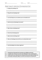 Vorschau - Arbeitsblätter - AB mit Fragen zum Thema "Starnberger See" + Lösungsblatt - Deckblatt