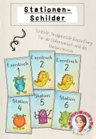 Vorschau - Bildkarten - Stationsschilder Monsterklasse | Classroom Management - Deckblatt