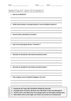 Vorschau - Arbeitsblätter - AB mit Fragen zum Thema "Steckbrief" + Lösungsblatt - Deckblatt