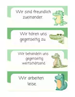 Vorschau - Poster - Klassenregeln für die Krokodilklasse - Seite 1