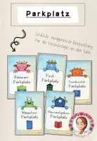 Vorschau - Mal- und Bastelvorlagen - Parkplatz-Karten Monsterklasse | Classroom Management - Deckblatt