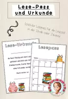 Vorschau - Mal- und Bastelvorlagen - Lesepass und Leseurkunde Monsterklasse | Classroom Management - Deckblatt