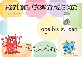 Vorschau - Mal- und Bastelvorlagen - Sommerferien-Countdown Monsterklasse | Klassenraum-Ritual zum Schuljahresende - Seite 3