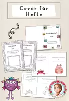 Vorschau - Mal- und Bastelvorlagen - Deckblätter für Hefte Monsterklasse | Classroom Management - Deckblatt