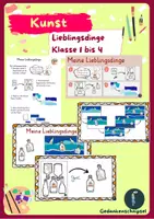 Vorschau - Mal- und Bastelvorlagen - Meine Lieblingsdinge_Kunst_Klasse 1-4 - Deckblatt