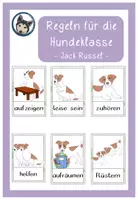 Vorschau - Poster - Regeln Klassenregeln für die Hundeklasse #Jack Russel #Klassentier - Deckblatt