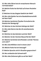 Vorschau - Arbeitsblätter - 70 Allgemeinwissensfragen für Sie - Seite 1