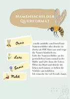Vorschau - Präsentationen/Tafelbilder - Namensschild Aufsteller Biene - QUERFORMAT - Deckblatt